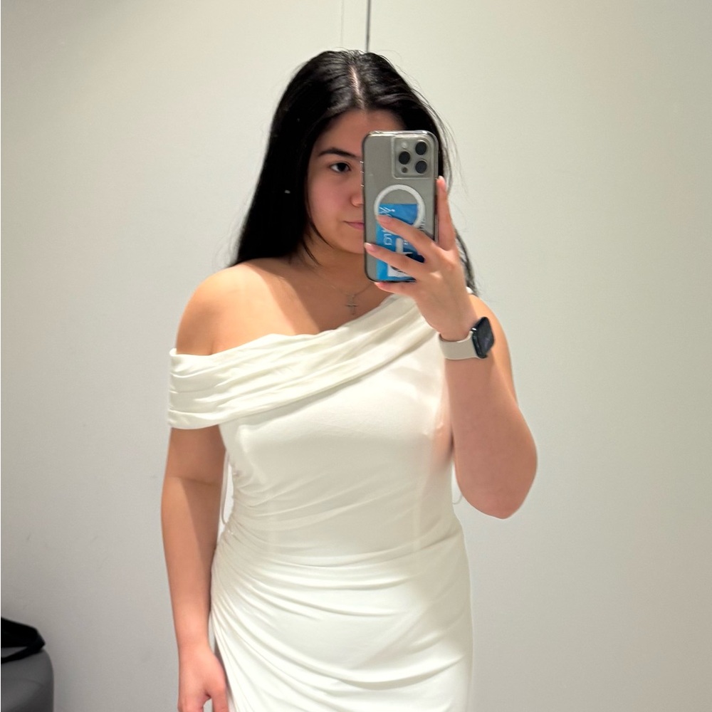 Elegant Off-Shoulder White Dress